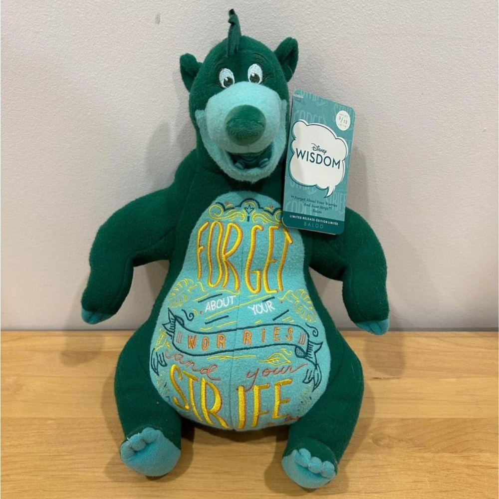 Disney Store Baloo The Jungle Book Wisdom Plush Collection NWT